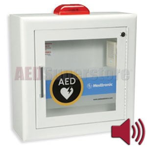 Physio-Control AED Cabinet Surface-Mount with Strobe Light and Audible Alarm