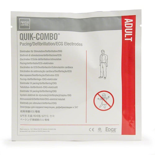 Physio-Control Adult Electrode Pads with QUIK-COMBO (Leads-In) - 11996-000091