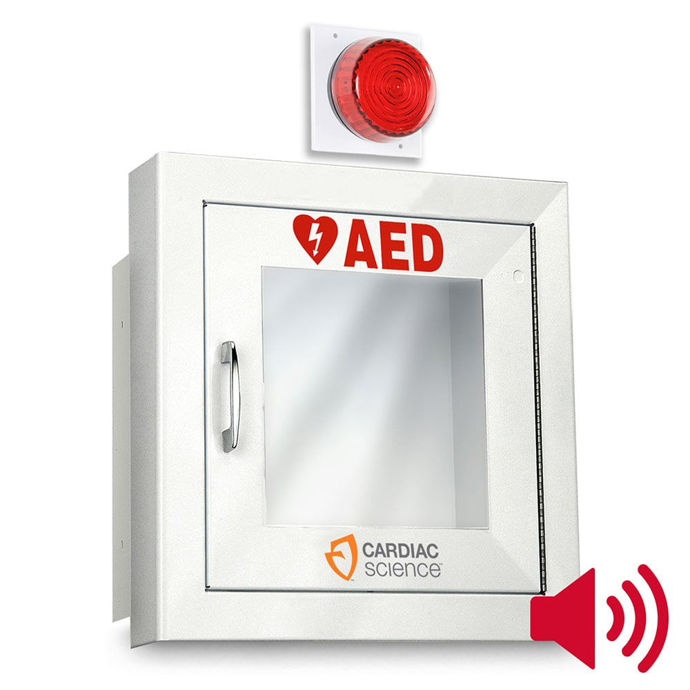 Cardiac Science Standard Size AED Cabinet with Audible Alarm and Strobe Light