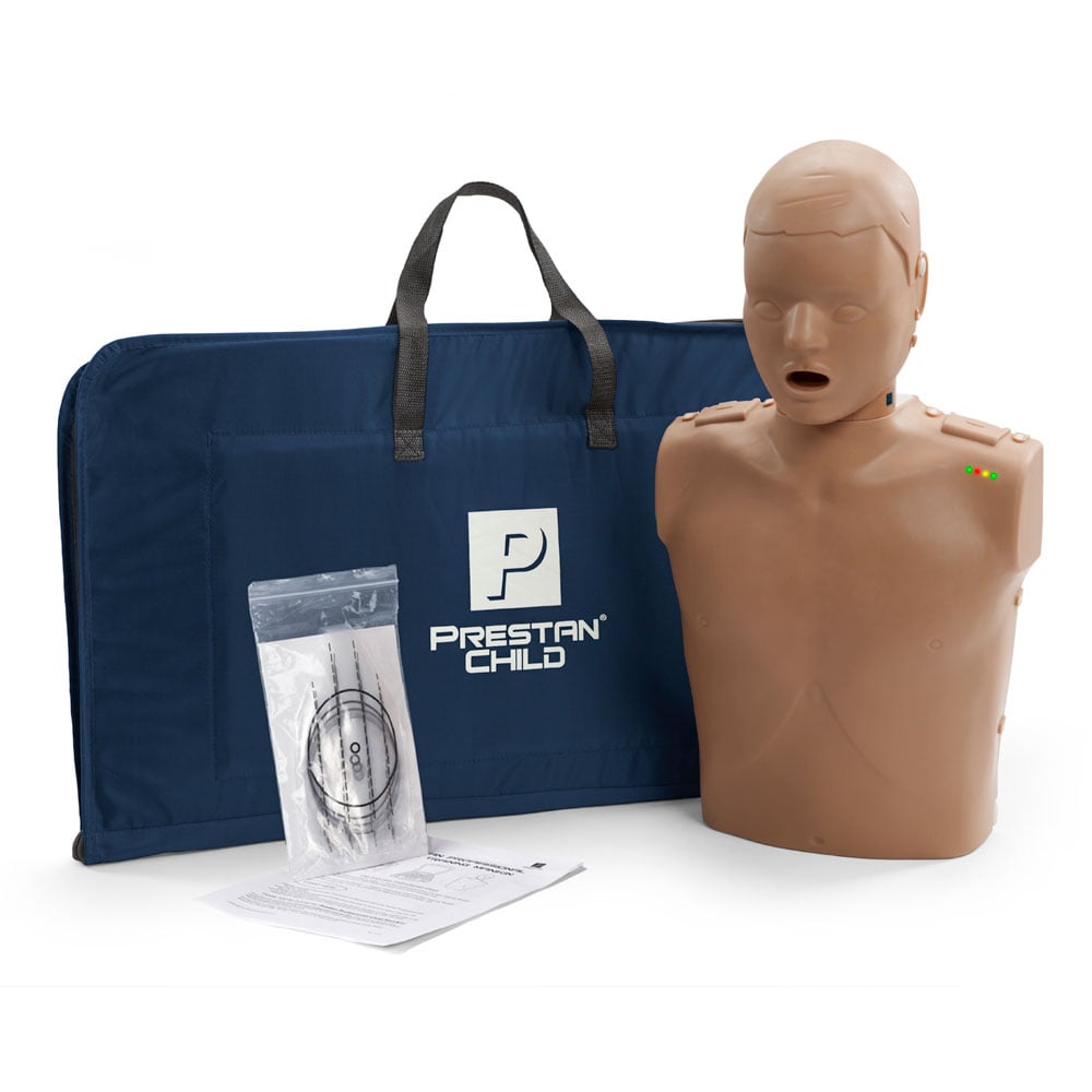 PRESTAN Professional Child Dark Skin Manikin Single with CPR Monitor