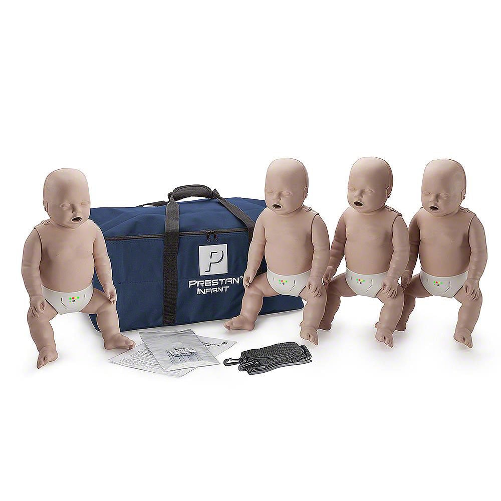 PRESTAN Professional Infant Medium Skin Manikin 4-Pack with CPR Monitor