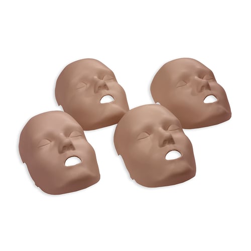 Replacement Face Skins for the PRESTAN Professional Child Dark Skin Manikin (4-pack)