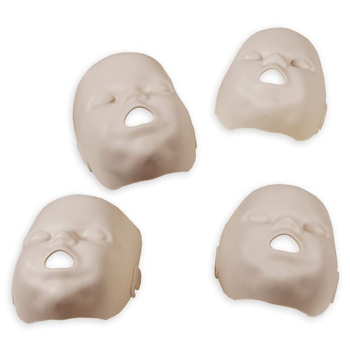 PRESTAN Replacement Face Skins for the Professional Infant Medium Skin Manikin (4-Pack)