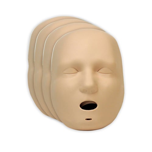 PRESTAN 4-Pack Faces for the Professional Jaw Thrust Adult Medium Skin Manikin