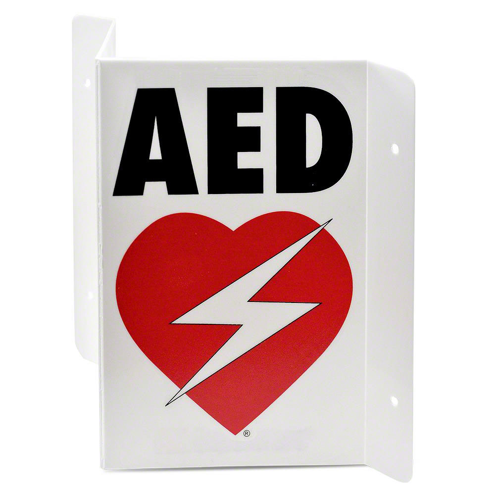 RespondER® Flexible AED Wall Sign - Black & Red on White