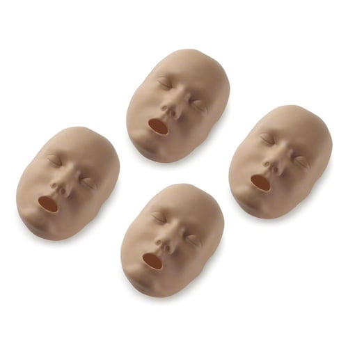 PRESTAN Replacement Dark Face Skins for the Professional Adult Dark Skin Manikin (4-Pack)