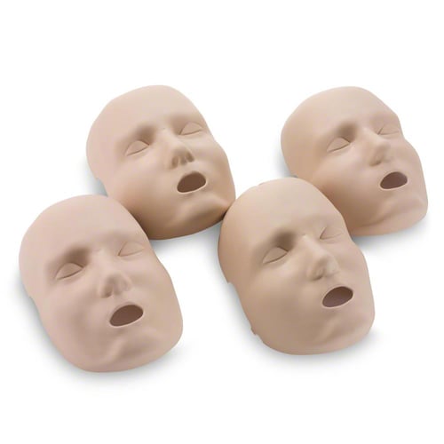 PRESTAN Replacement Medium Face Skins for the Professional Adult Medium Skin Manikin (4-Pack)